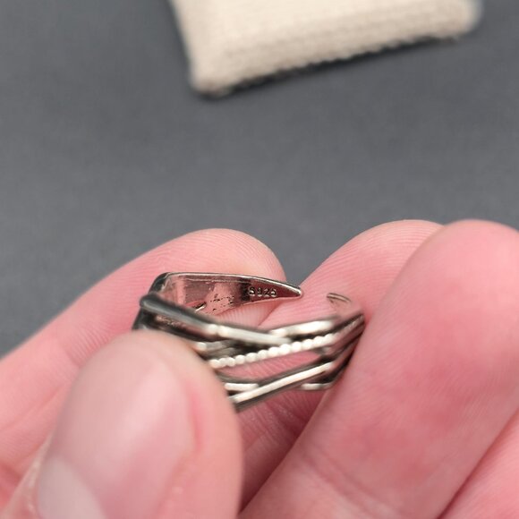 Size 7 Sterling Silver Forever Word Open Band Ring A6513 - Picture 5 of 8